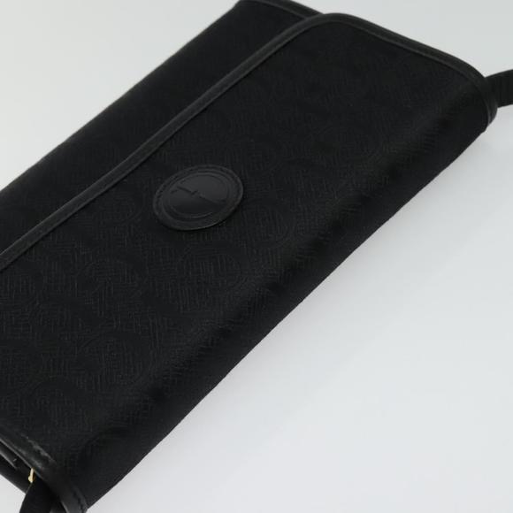GUCCI Shoulder Bag Canvas Black Gold 004 115 3410 Auth ep9288 - Picture 6 of 16